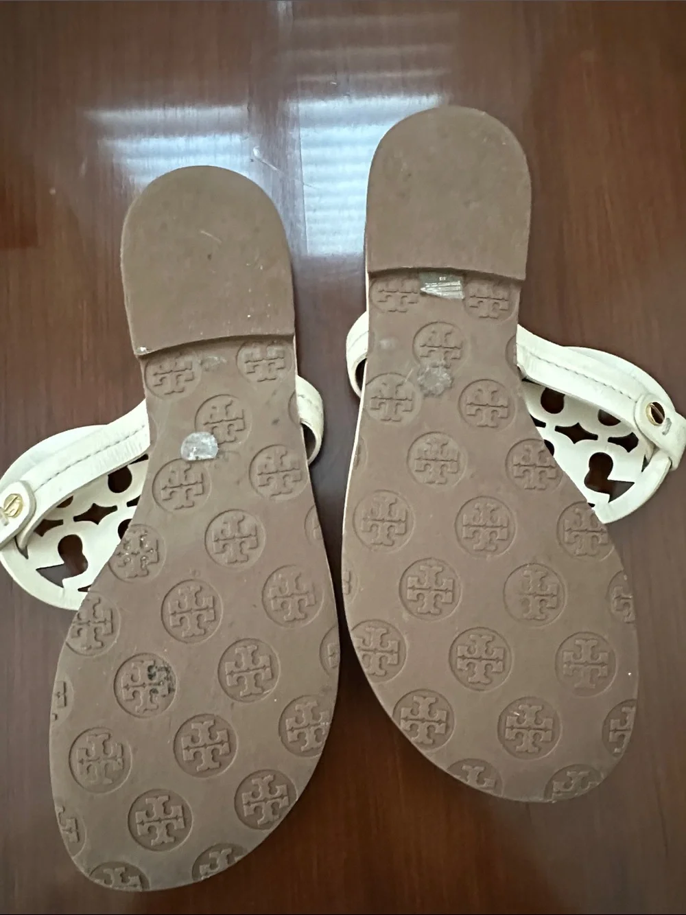 Tory Burch Miller Sandals Ivory Size 7